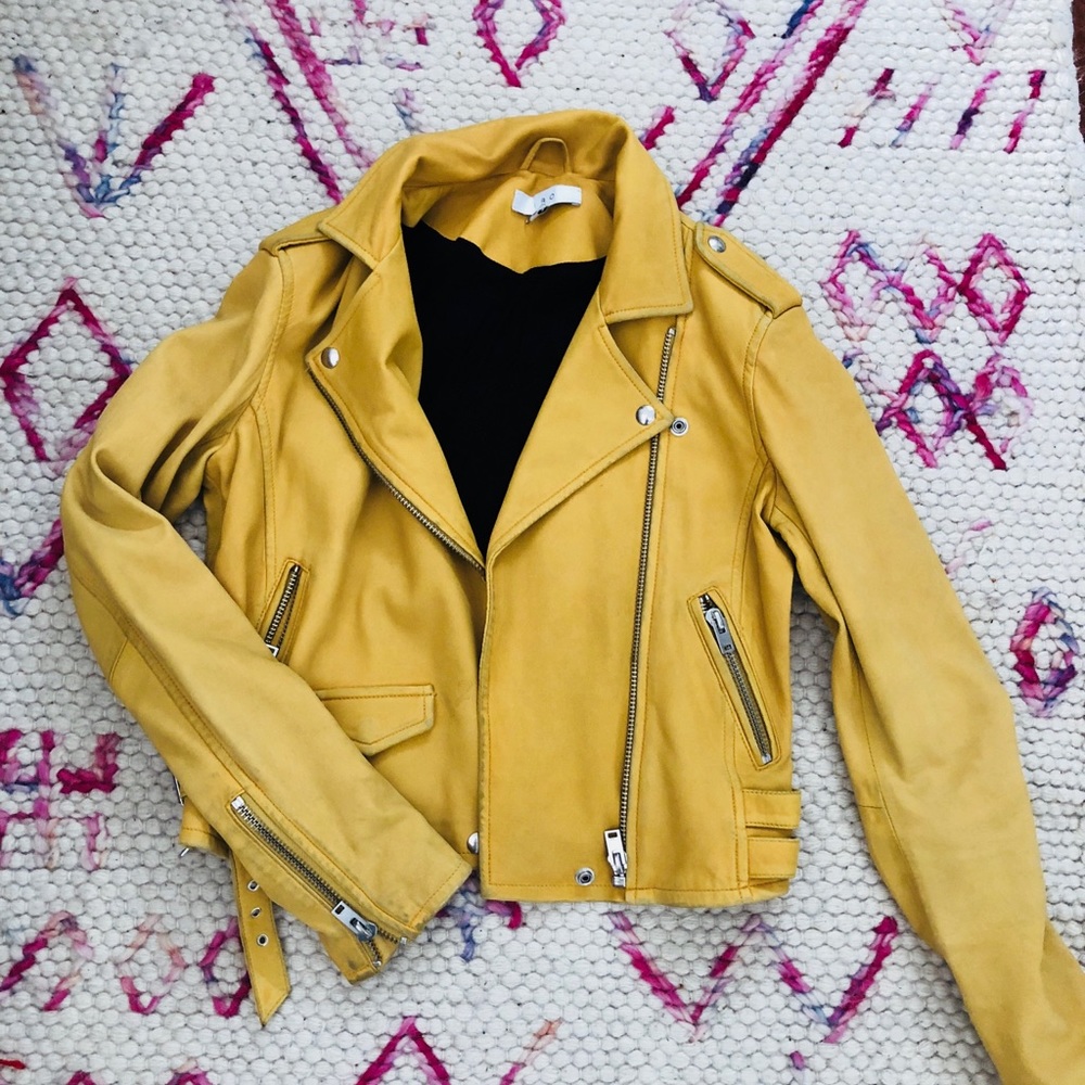 IRO Ashville Leather Jacket - Yellow